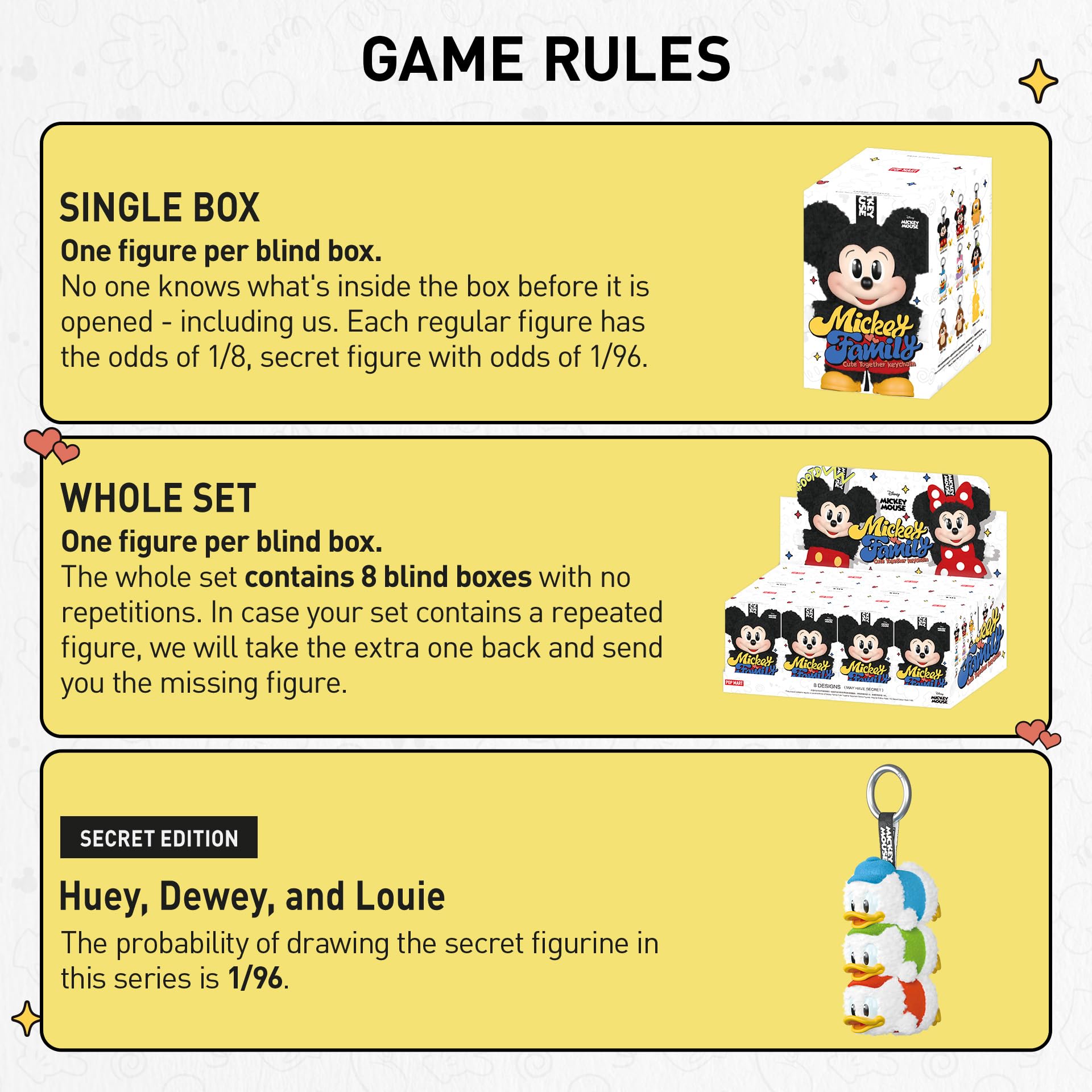 Amazon.com: POP MART Mickey Family Cute Together Keychain Blind